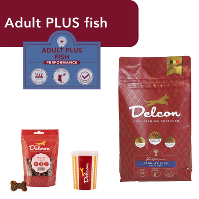 Proefpakket Delcon Adult Plus Fish (€12,95 bij checkout) - CODE: TestAdultPlusFishOneTime