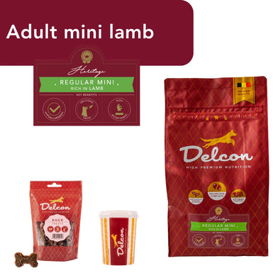 Proefpakket Delcon Adult Mini Lamb (€12,95 bij checkout) - CODE: TestAdultMiniLambOneTime