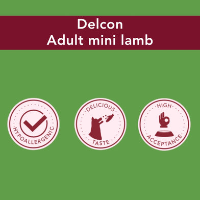 Proefpakket Delcon Adult Mini Lamb (€12,95 bij checkout) - CODE: TestAdultMiniLambOneTime