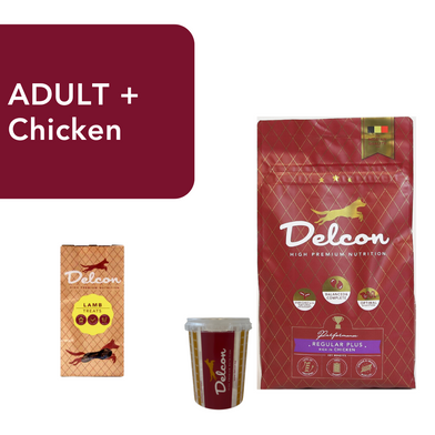 Proefpakket Delcon Adult Plus Chicken (€12,95 bij checkout) - CODE: TestAdultPlusChickenOneTime