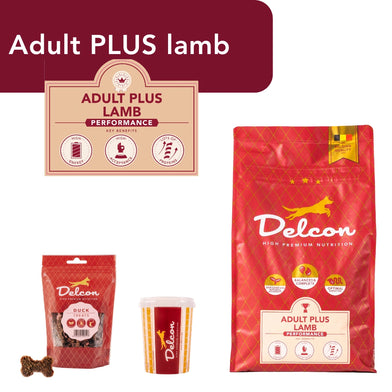 Proefpakket Delcon Adult Plus Lamb (€12,95 bij checkout) - CODE: TestAdultPlusLambOneTime