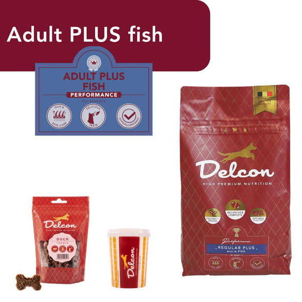 Proefpakket Delcon Adult Plus Fish (€12,95 bij checkout) - CODE: TestAdultPlusFishOneTime