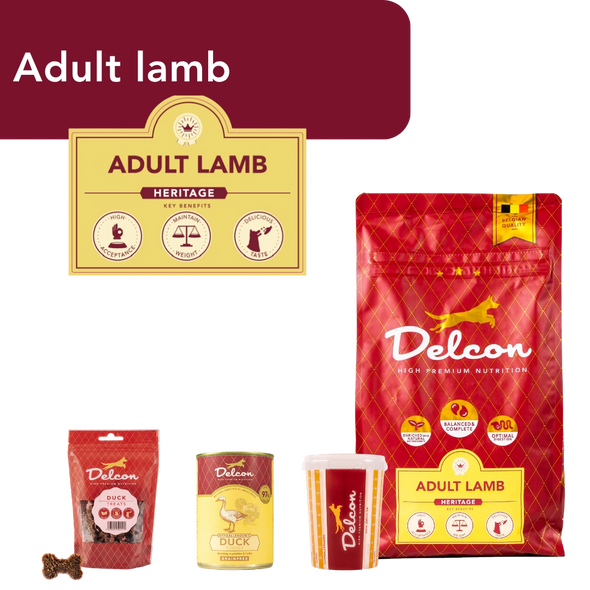 Proefpakket Delcon Adult Lamb (€12,95 bij checkout) - CODE: TestAdultLambOneTime
