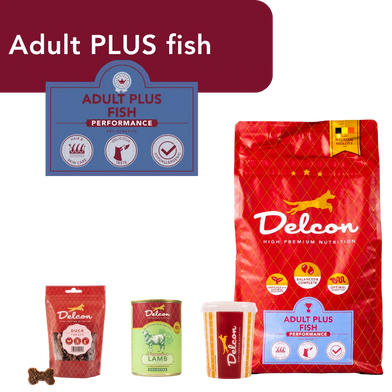 Proefpakket Delcon Adult Plus Fish (€12,95 bij checkout) - CODE: TestAdultPlusFishOneTime