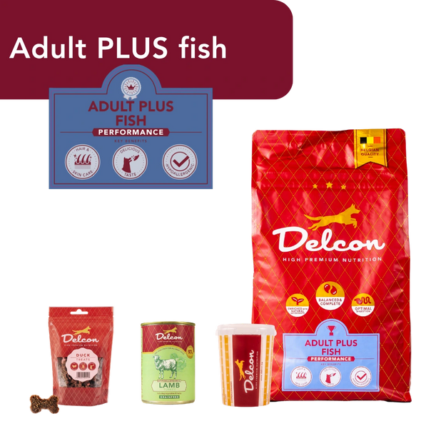 Proefpakket Delcon Adult Plus Fish (€12,95 bij checkout) - CODE: TestAdultPlusFishOneTime