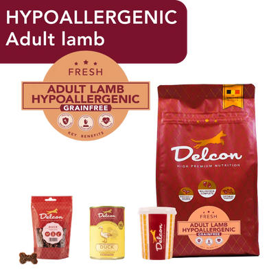 Proefpakket Delcon Adult Lamb Hypoallergenic (€19,95 bij checkout) - CODE: TestAdultLambHypoOneTime