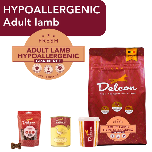 Proefpakket Delcon Adult Lamb Hypoallergenic (€19,95 bij checkout) - CODE: TestAdultLambHypoOneTime