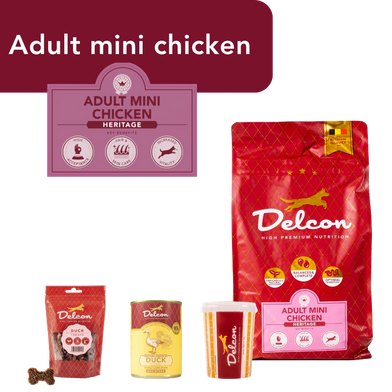 Proefpakket Delcon Adult Mini Chicken (€12,95 bij checkout) - CODE: TestAdultMiniChickenOneTime