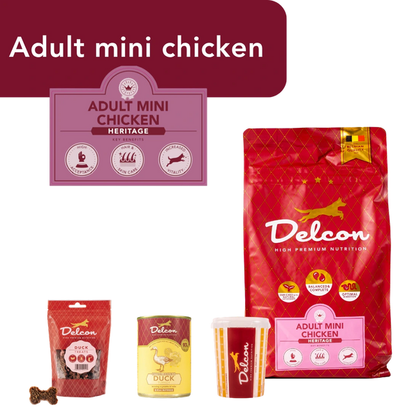 Proefpakket Delcon Adult Mini Chicken (€12,95 bij checkout) - CODE: TestAdultMiniChickenOneTime