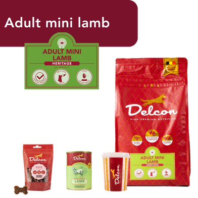 Proefpakket Delcon Adult Mini Lamb (€12,95 bij checkout) - CODE: TestAdultMiniLambOneTime
