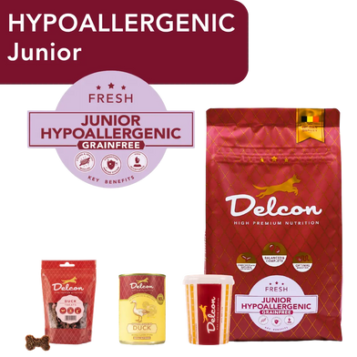 Proefpakket Delcon Junior Hypoallergenic (€19,95 bij checkout) - CODE: TestJuniorHypoOneTime