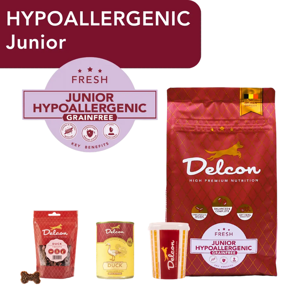 Proefpakket Delcon Junior Hypoallergenic (€19,95 bij checkout) - CODE: TestJuniorHypoOneTime