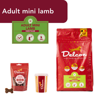 Proefpakket Delcon Adult Mini Lamb (€12,95 bij checkout) - CODE: TestAdultMiniLambOneTime