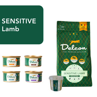 Pack d'essai pour chats - Delcon Sensible à l'agneau